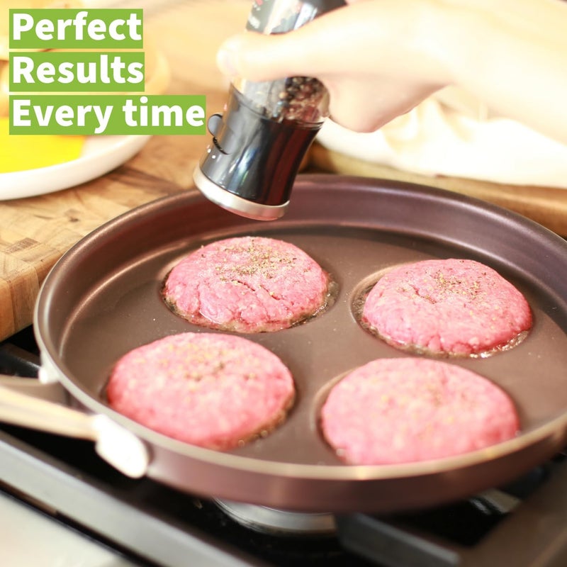 TECHEF - Egg Pan Nonstick, Aluminium Plett Pan, 4 Egg Frying Pan for Perfect Breakfast Eggs, Pancakes, Hamburgers & More, Non Toxic PFOA-Free, Easy to Clean, Made in Korea (No Induction) - Image 2